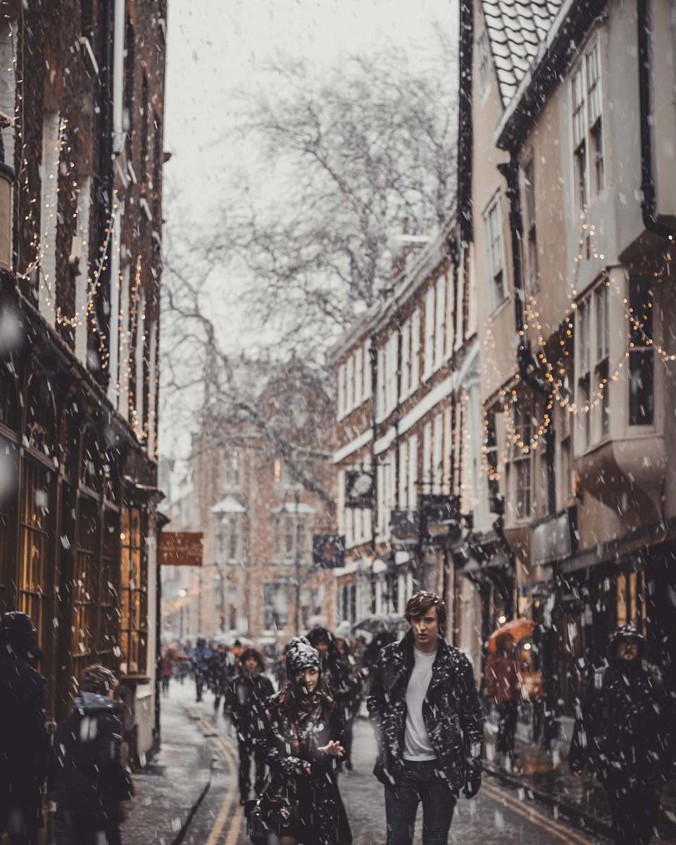 low petergate group of people walking near the building york